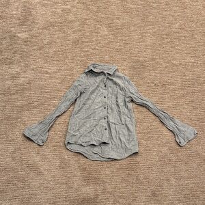 Marine Layer Gray Button-Up Blouse